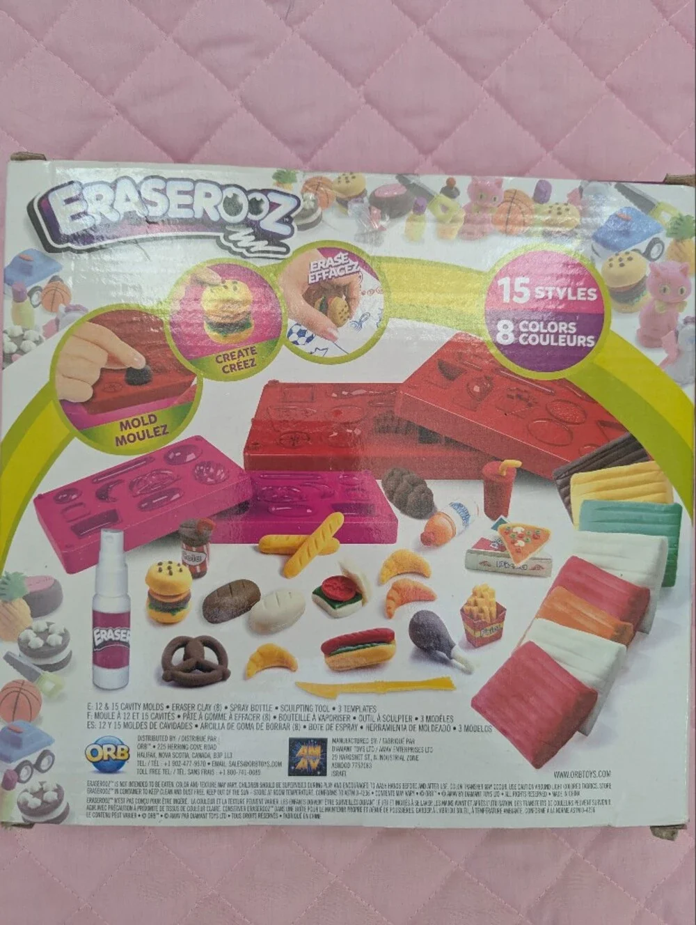 Eraserooz Mini Food Eraser Maker Kit - Pink Play Pieces